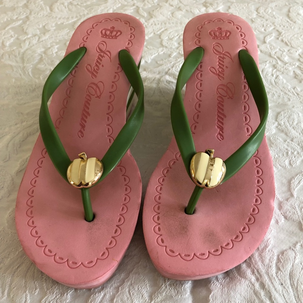Juicy Couture Wedged Flip Flops